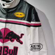 RedBull Vanilla Leather Vintage Racing Jacket