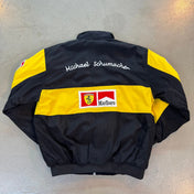F1 Yellow Ferrari Embroidered Vintage Racing Jacket