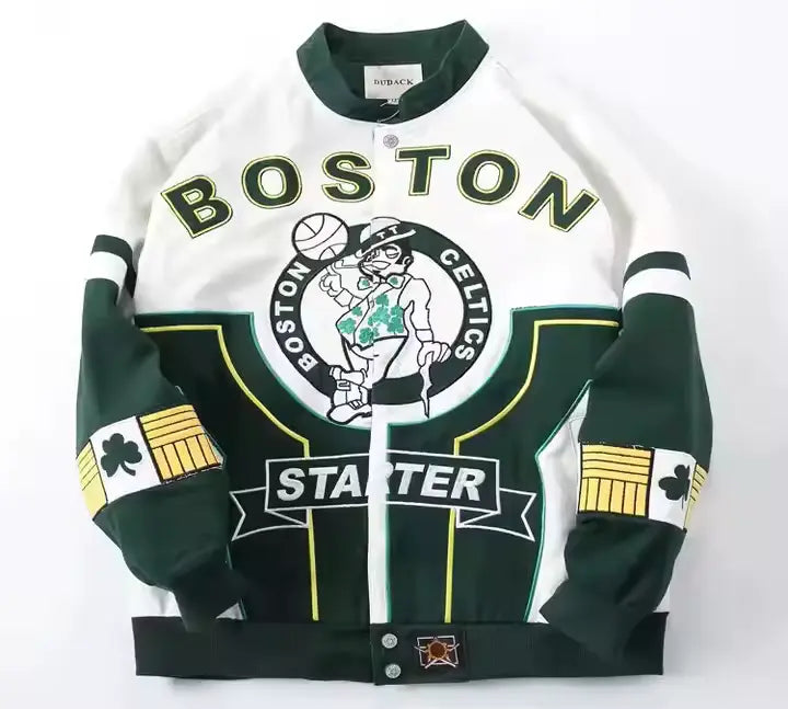Rare BOSTON CELTICS Vintage Embroidered Jacket - Unisex