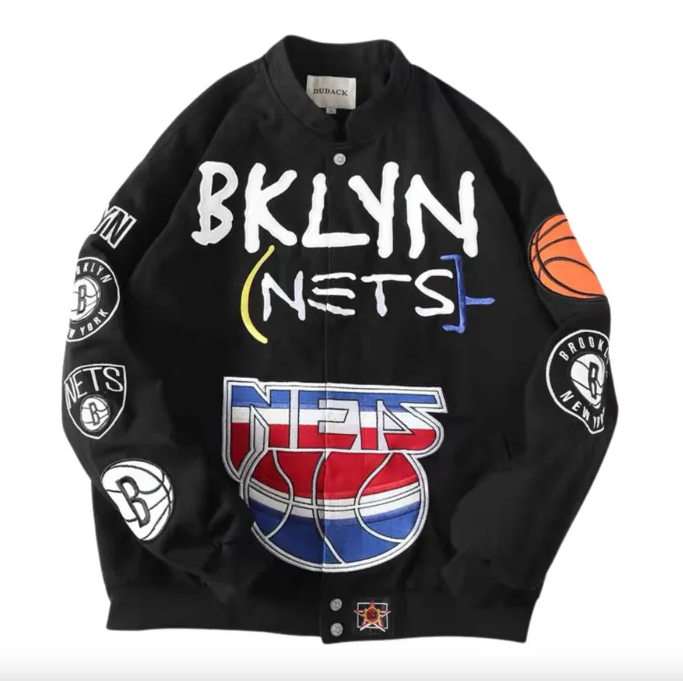 Rare BROOKLYN NETS Vintage Embroidered Jacket - Unisex