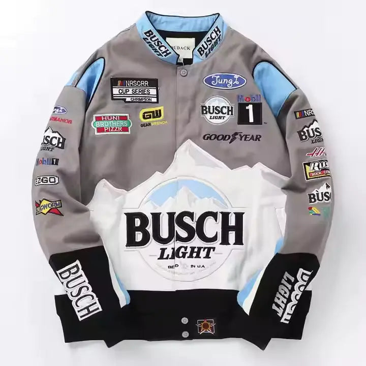 Rare BUSCH NASCAR Vintage Embroidered Jacket - Unisex