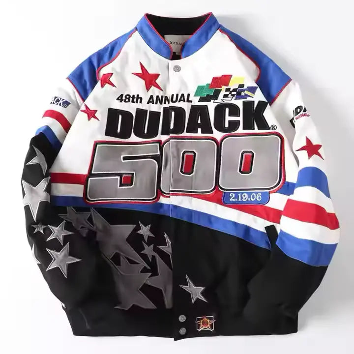 Rare Dudack 500 NASCAR Vintage Embroidered Jacket - Unisex