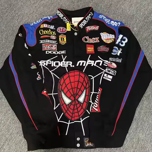Rare Spiderman NASCAR Vintage Embroidered Jacket - Unisex