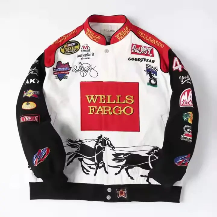 Rare WELL FARGO NASCAR Vintage Embroidered Jacket - Unisex