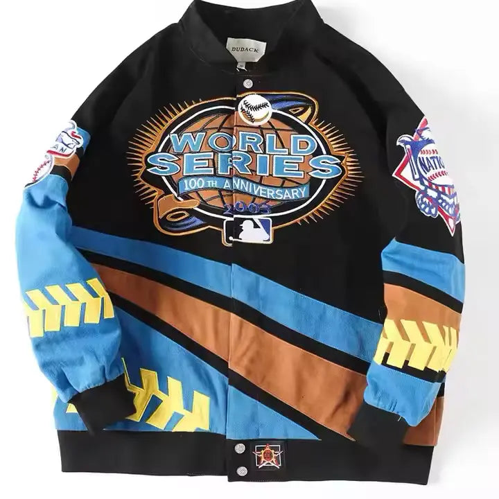 Rare World Series Baseball Vintage Embroidered Jacket - Unisex