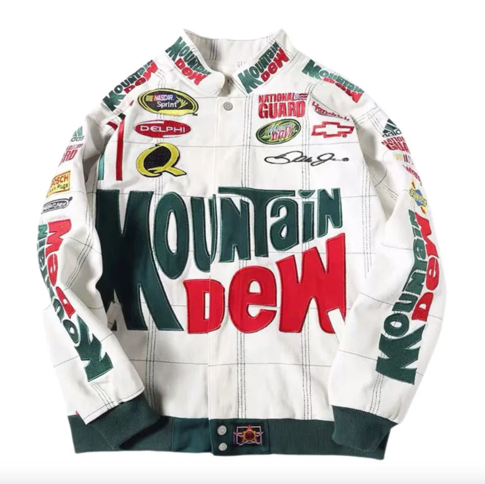Rare Mountain Dew NASCAR Vintage Embroidered Jacket - Unisex