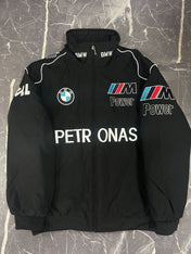F1 BMW Embroidered Vintage Racing Jacket Black
