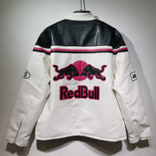 RedBull Vanilla Leather Vintage Racing Jacket