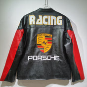 Porche Racing Leather Vintage Racing Jacket