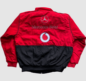 F1 Mercedes-Benz Red Embroidered Vintage Racing Jacket