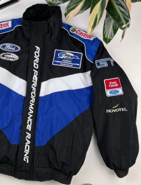 Ford GT Embroidered Vintage Racing Jacket Black