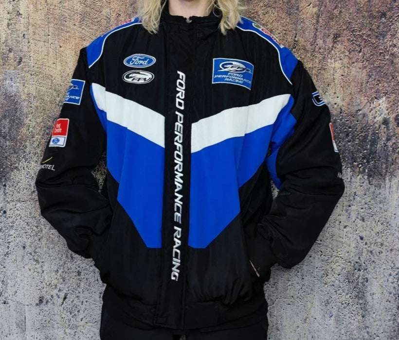 Ford GT Embroidered Vintage Racing Jacket Black