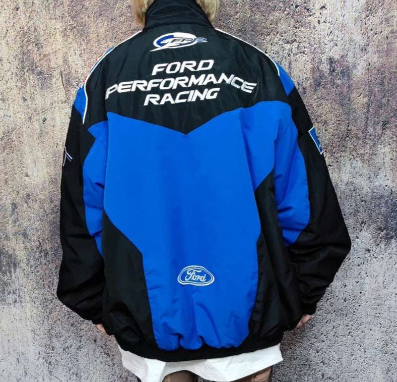 Ford GT Embroidered Vintage Racing Jacket Black