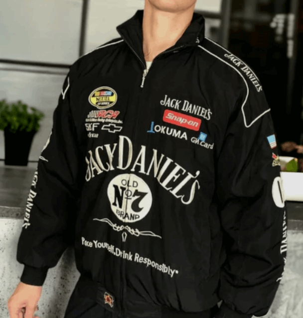 JackDaniels Embroidered Vintage Racing Jacket