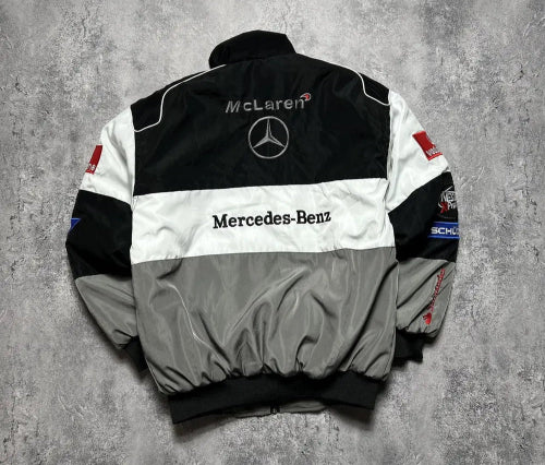 F1 Mercedes-McLaren Embroidered Vintage Racing Jacket