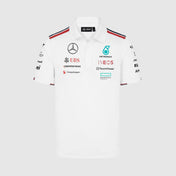 White shirt with various sponsor logos on a white background